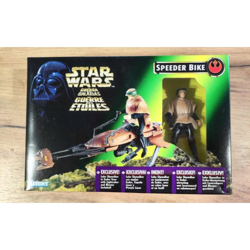 star wars power of the force speeder bike luke skywalker 10cm